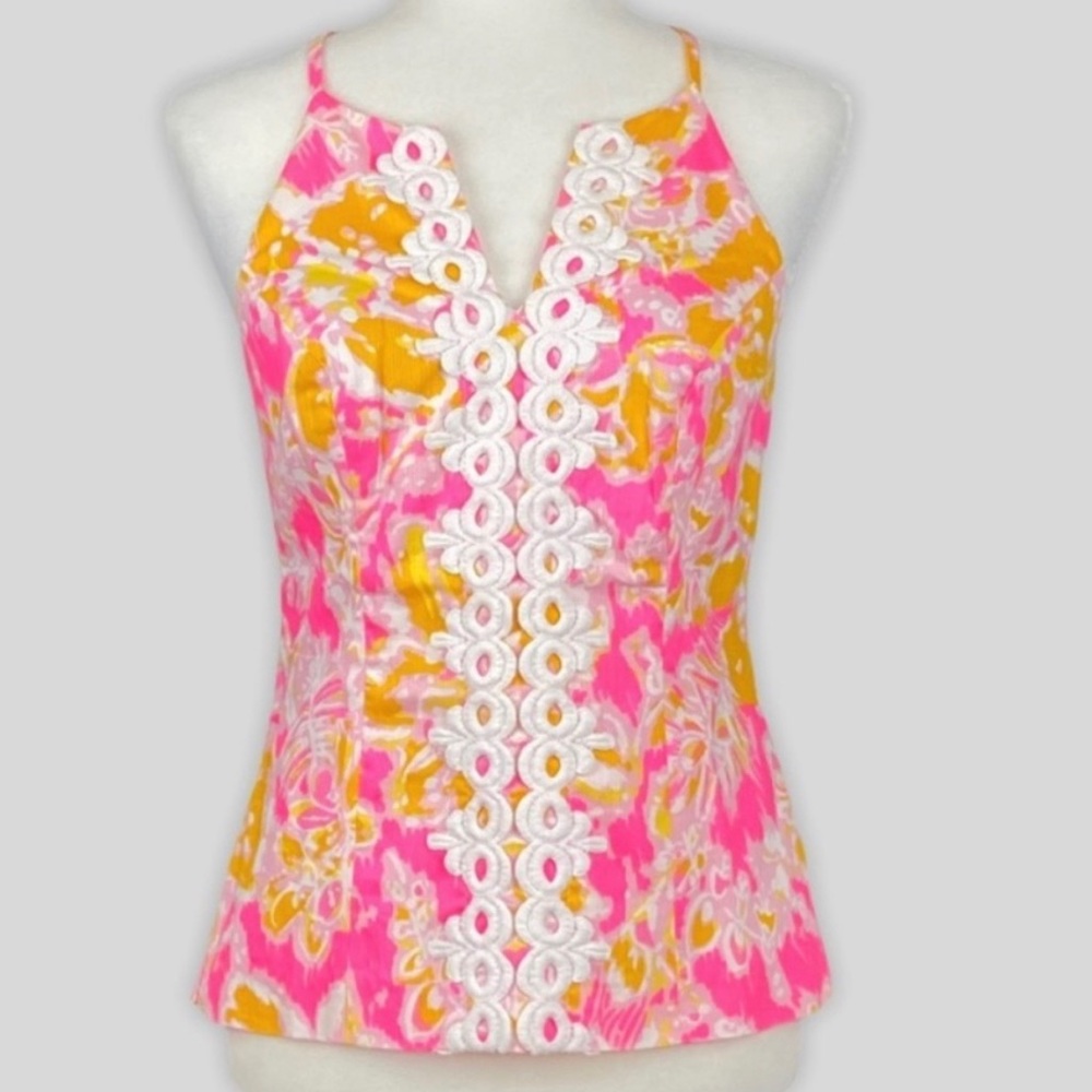 Lilly Pulitzer Magnolia Magnolia Kir Royal Pink Top